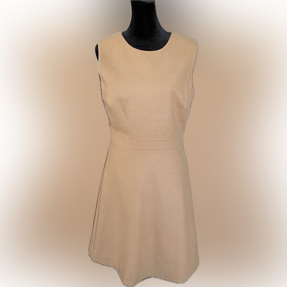 J. Crew Sleeveless A Line Camel Wool Dress - Size 4 - Excellent Condition